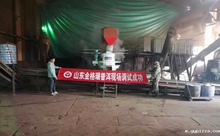 云南普洱木屑颗粒机调试成功