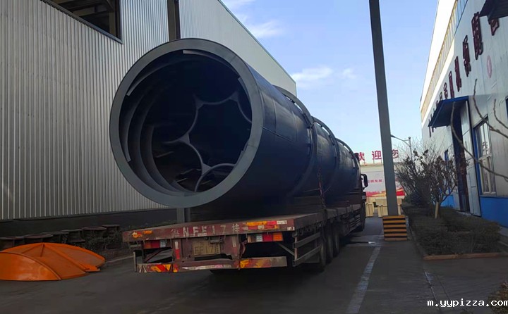 颗粒机生产线之烘干筒已装车完成